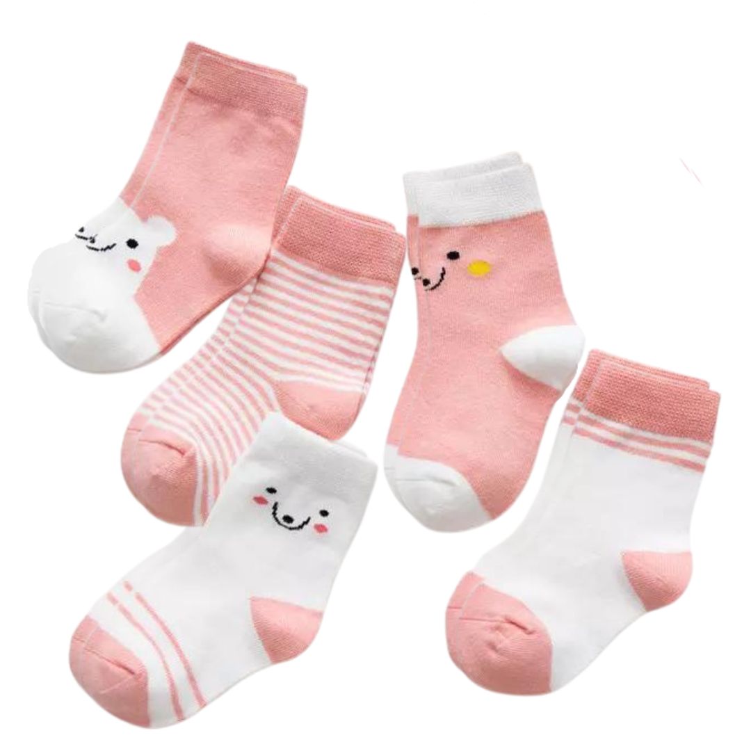 Kids Fun Novelty Crew Socks (5 Pairs per Pack)