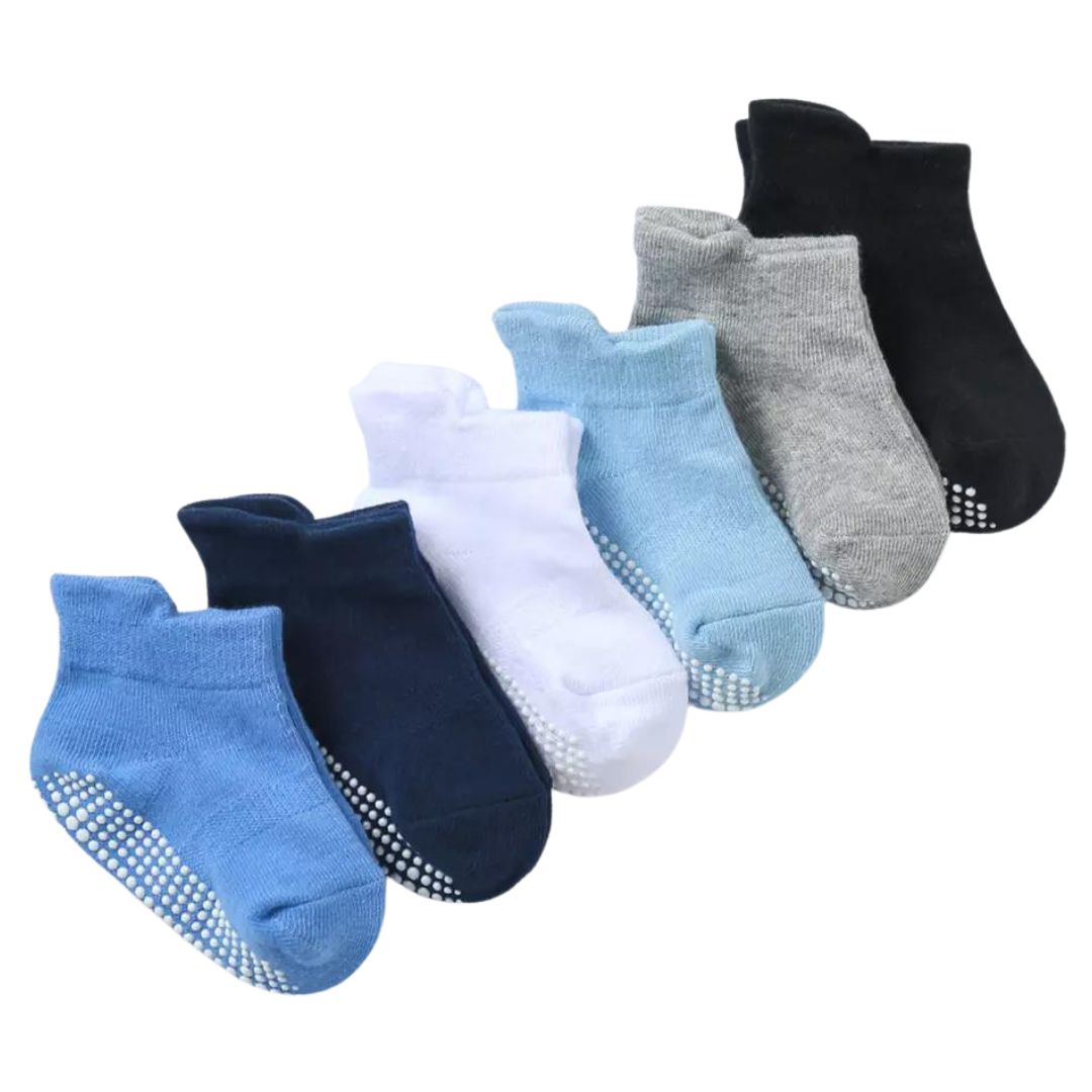 Thickened Comfort Cotton Anti Slip Toddler, New Born and Baby Socks (6 Pairs per Pack)
