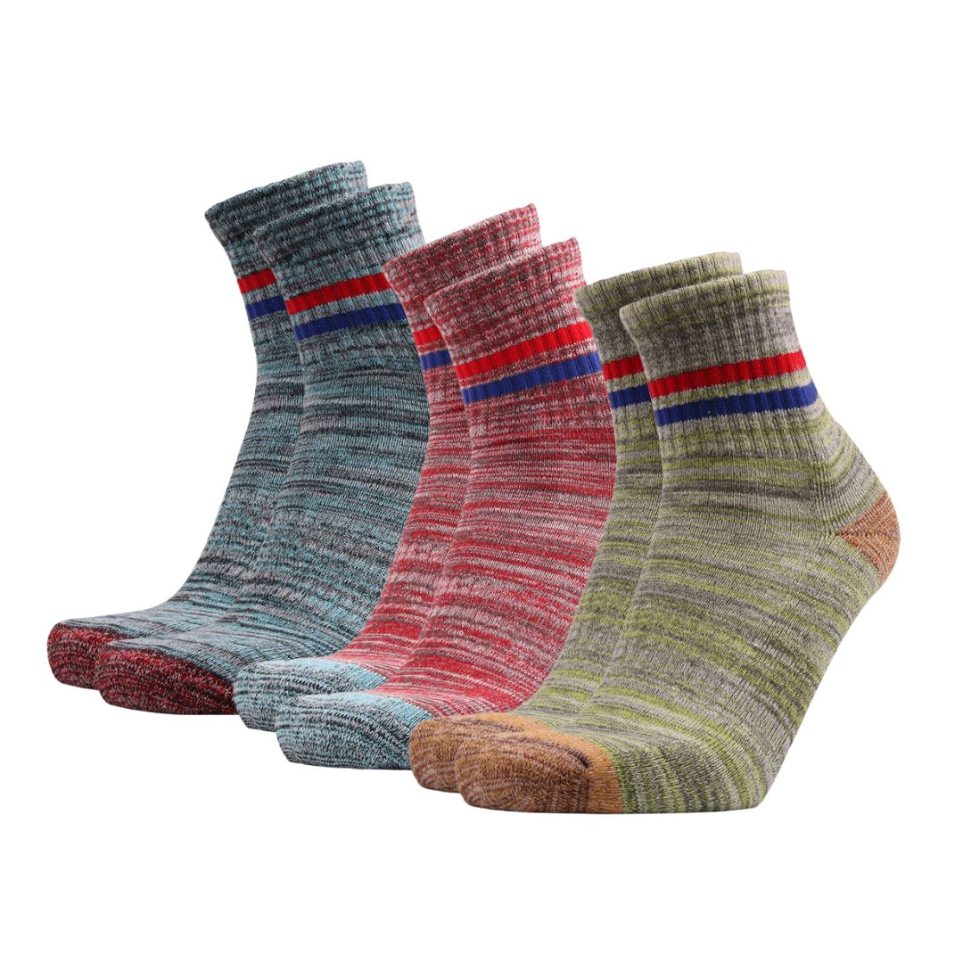 Soft Thick Mid Calf Hiking Vintage Socks (3 Pairs per Pack)